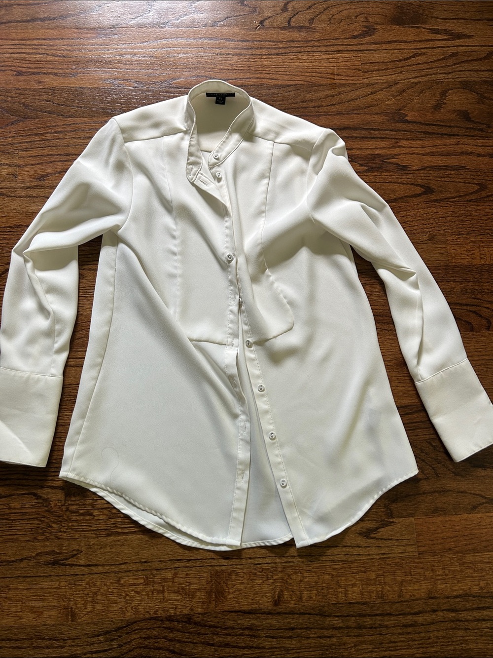 Victoria Beckham for Target Cream Mandarin-Collar Dress Shirt